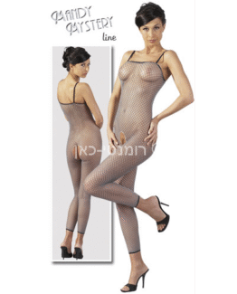 אוברול מרושת משולב חוט שחור לבן