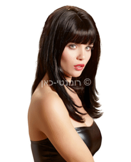 פאה שחורה ארוכה וחלקה