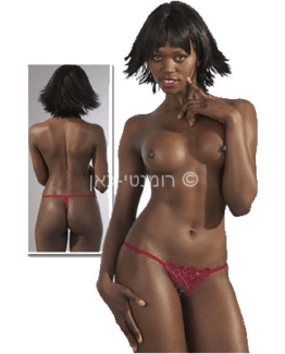 תחתון לבבות אדום חוטיני נמוך