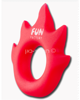 טבעת האהבה להבה מבית פאן פקטורי אדום/כסף